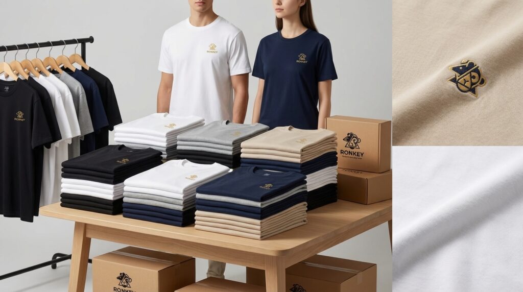 High-Quality Plain T-Shirts in Bulk – Best Prices & Custom Branding | RONKEY