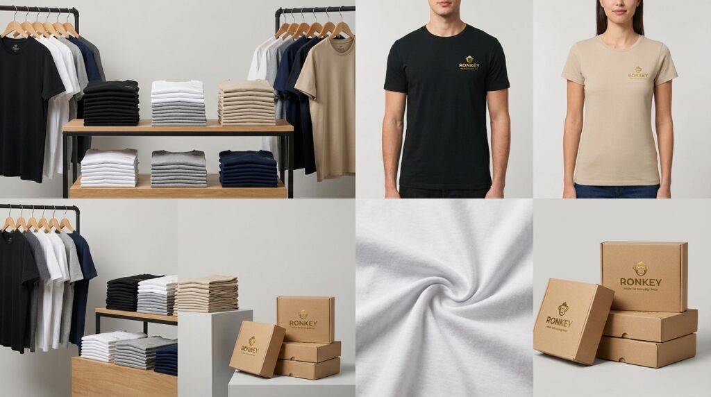High-Quality Plain T-Shirts in Bulk – Best Prices & Custom Branding | RONKEY